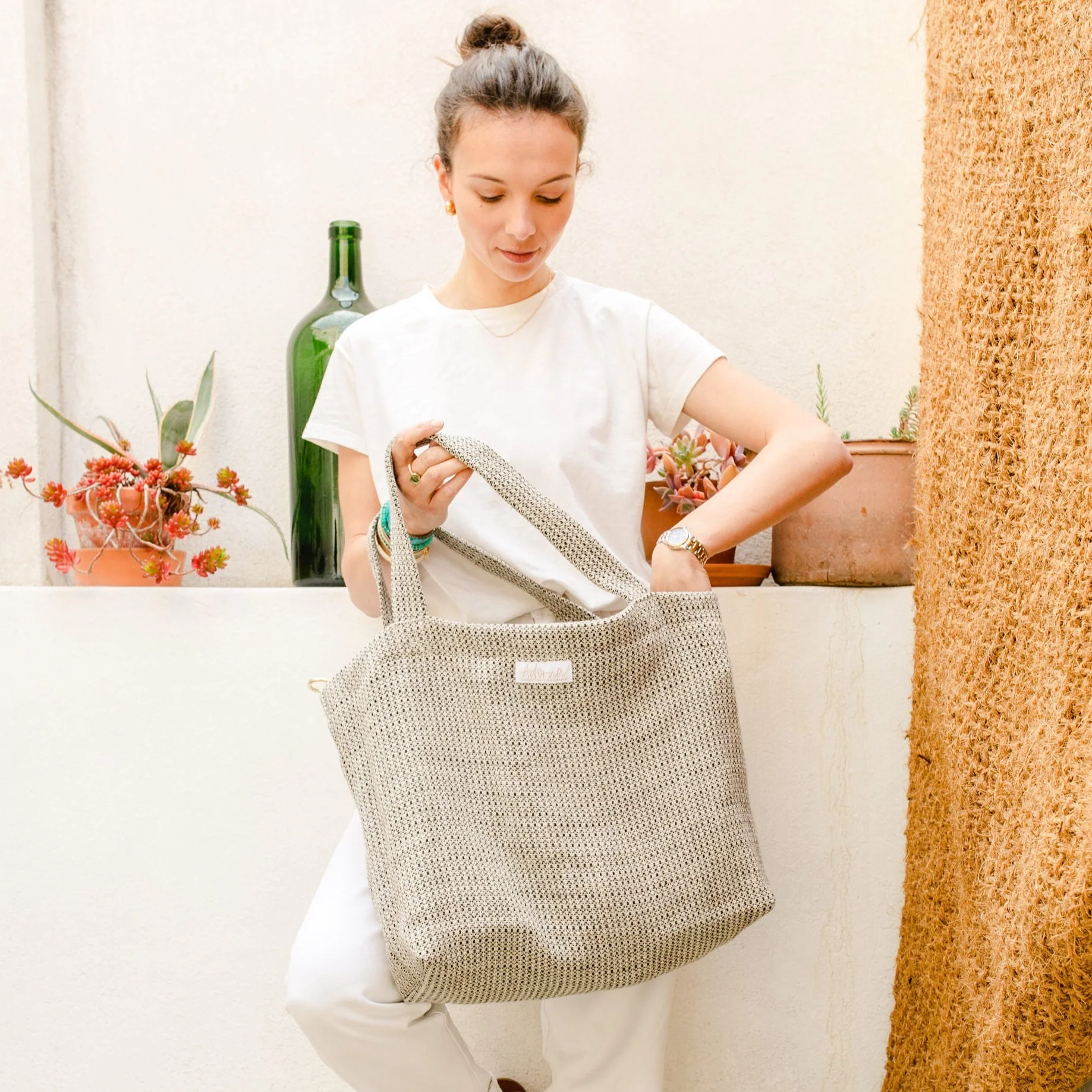 Apolline, le cabas M en lin – Image 3