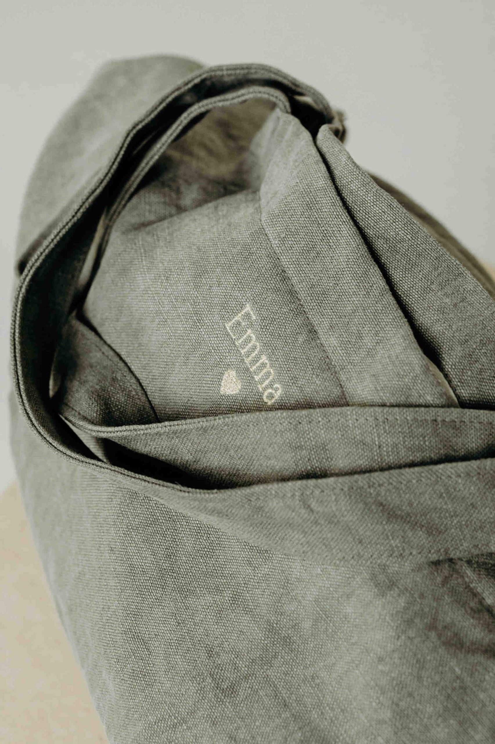 Emma, le cabas M en lin personnalisé – Image 2