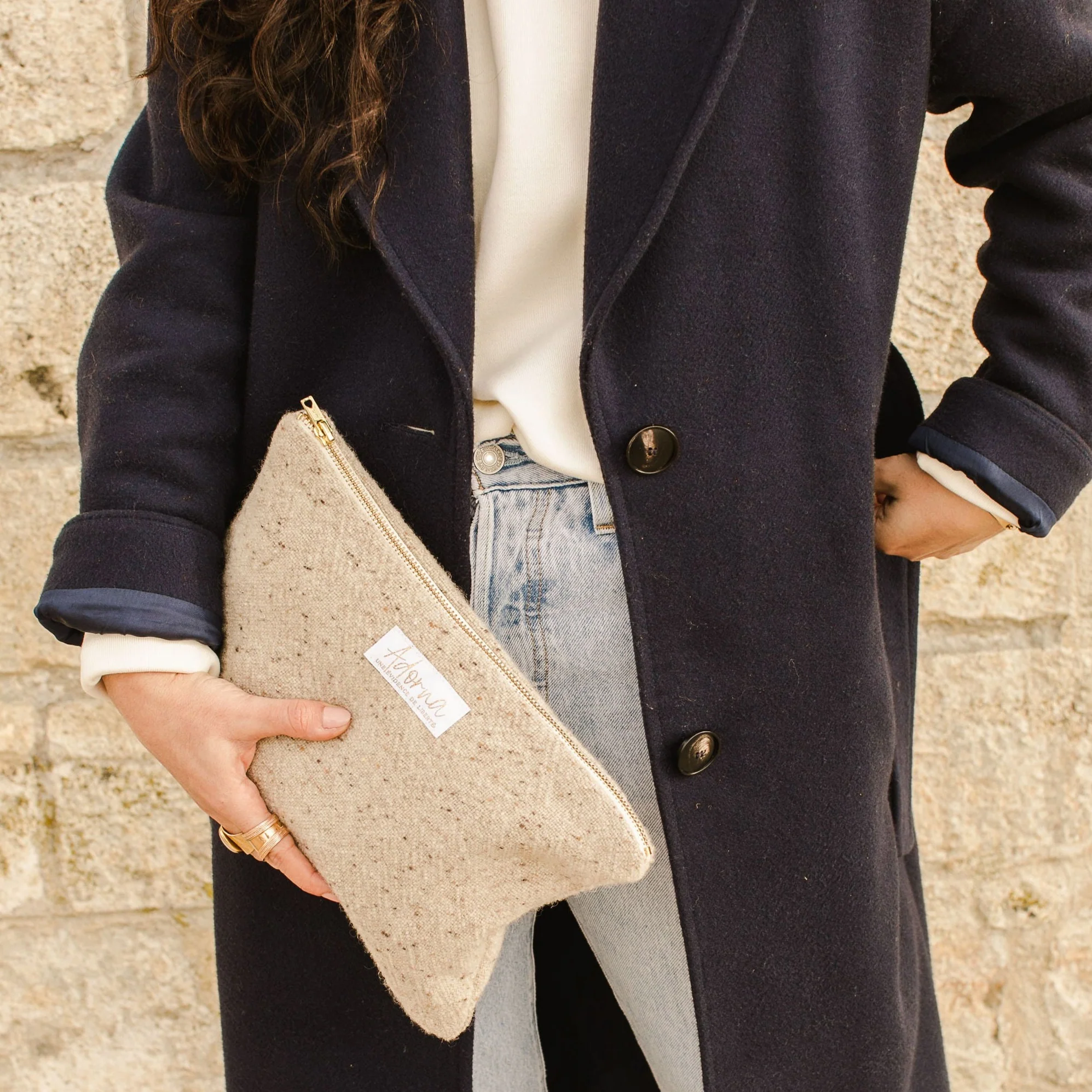 Faustine, la pochette laine & lin – Image 3