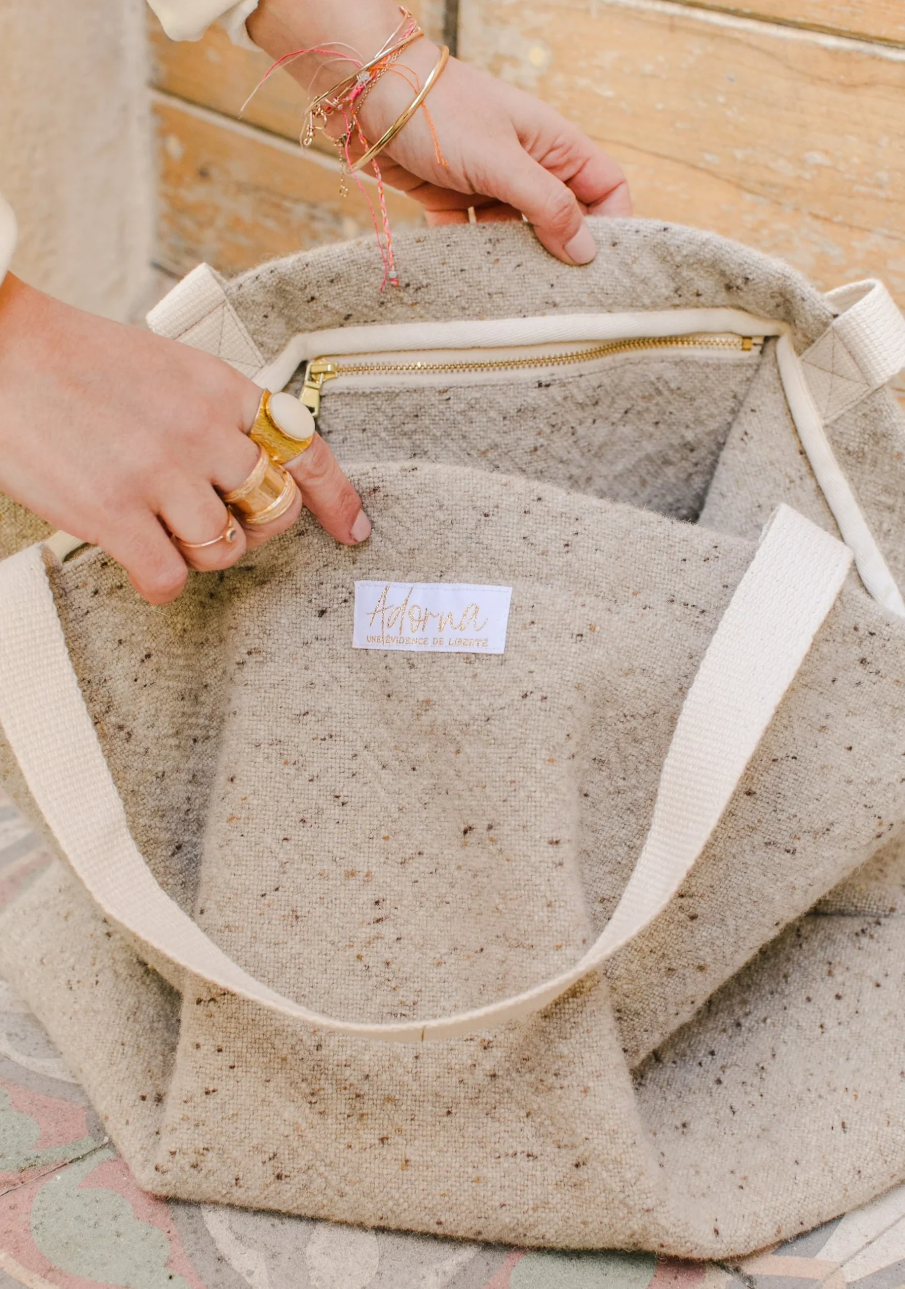 Anna, le cabas M en laine & lin – Image 4