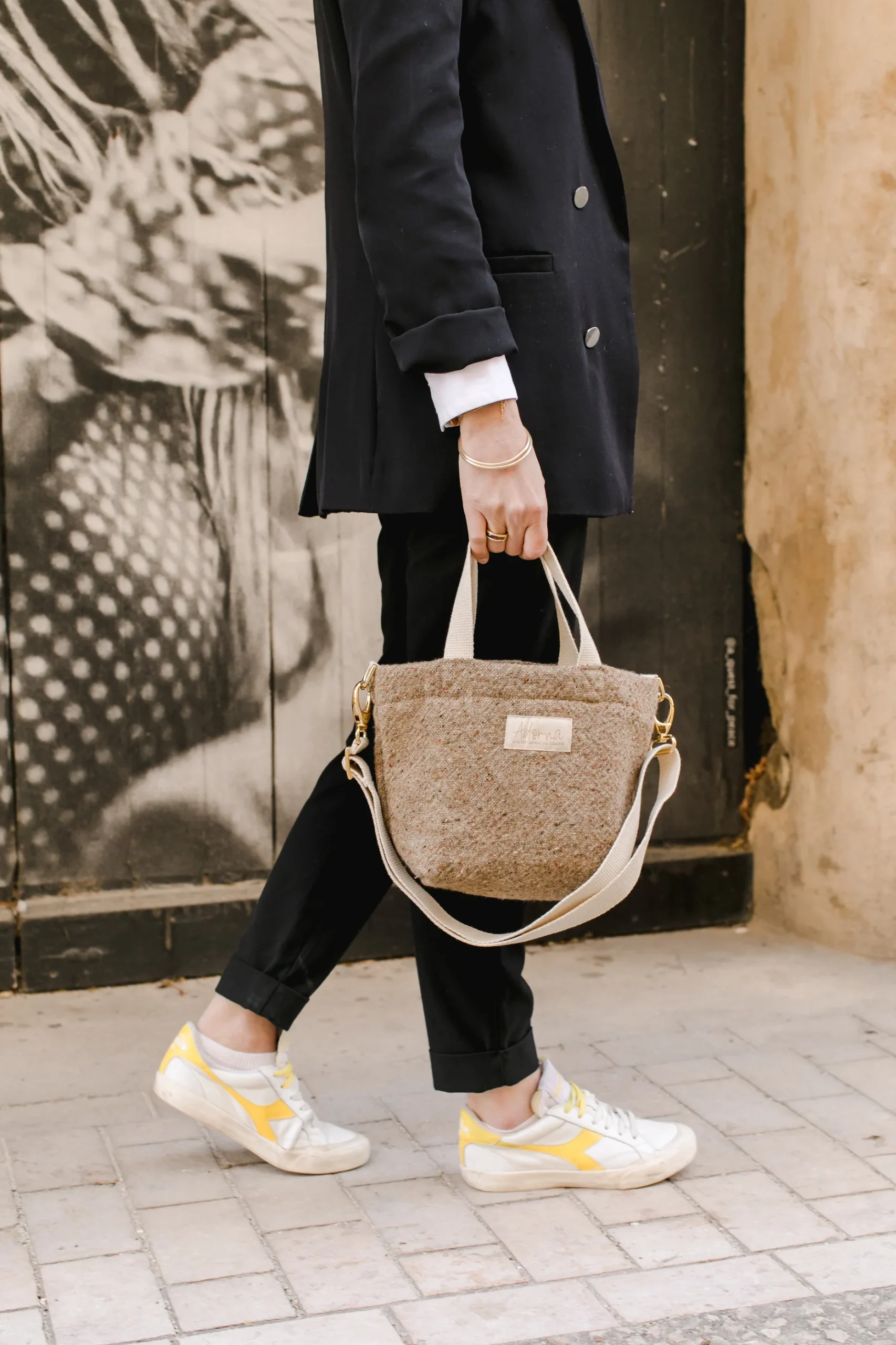 Zoé, le cabas XS en laine & lin – Image 5