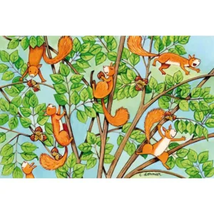 Carte écureuils noisettes – Titi Pinson