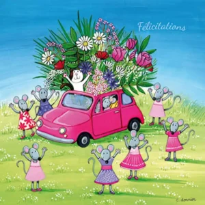 Carte félicitations voiture – Titi Pinson