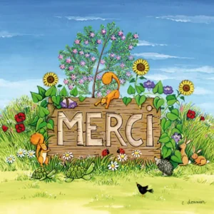 Carte remerciement écureuils – Titi Pinson