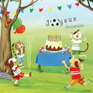 Carte anniversaire foot – Titi Pinson