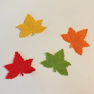 Barrette à Clip Crochet "Feuille d'Automne"