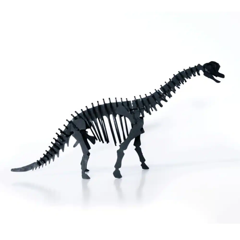 Brachiosaurus en carton noir – Agent Paper