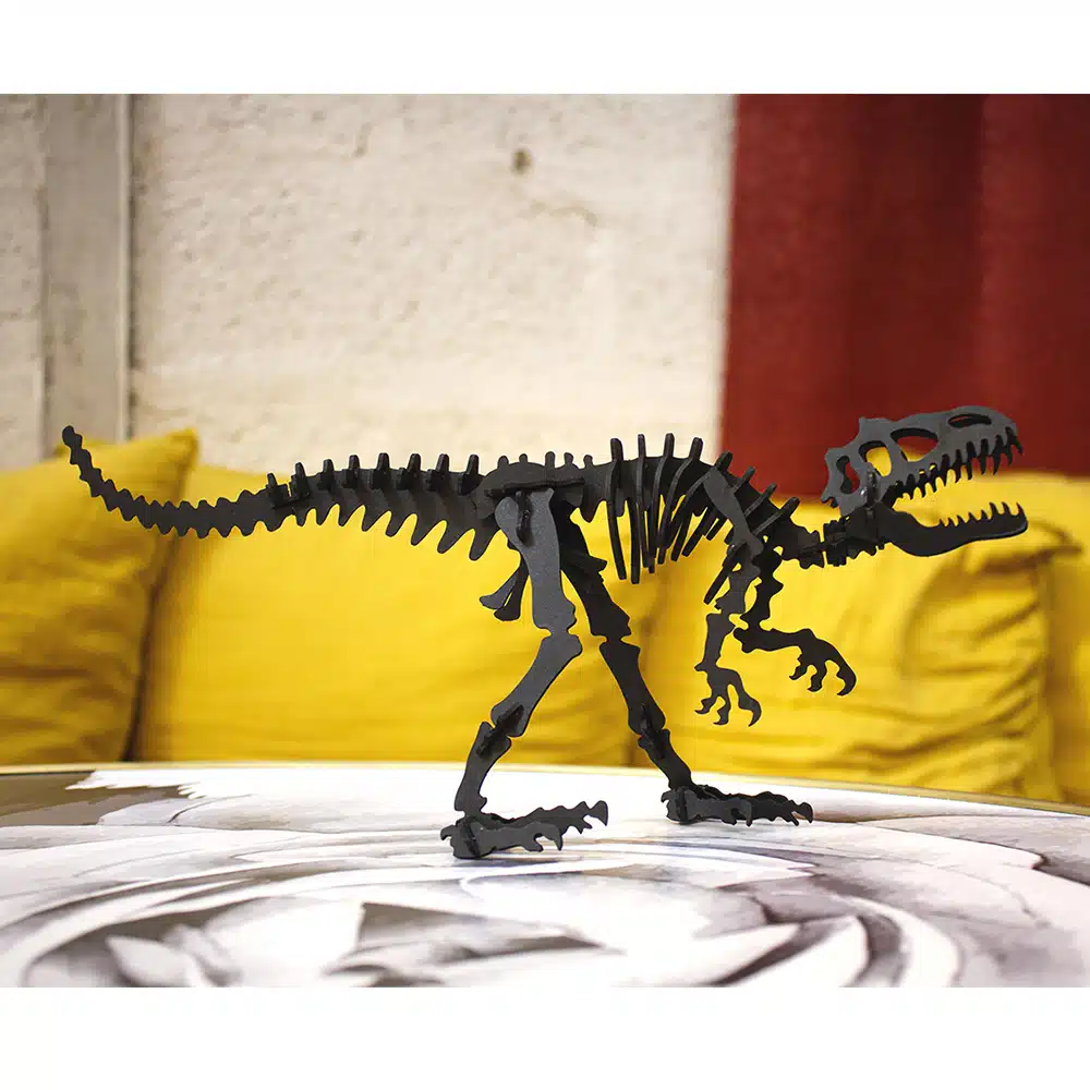Tyrannosaure en carton noir – Agent Paper – Image 2