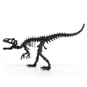 Tyrannosaure en carton noir – Agent Paper