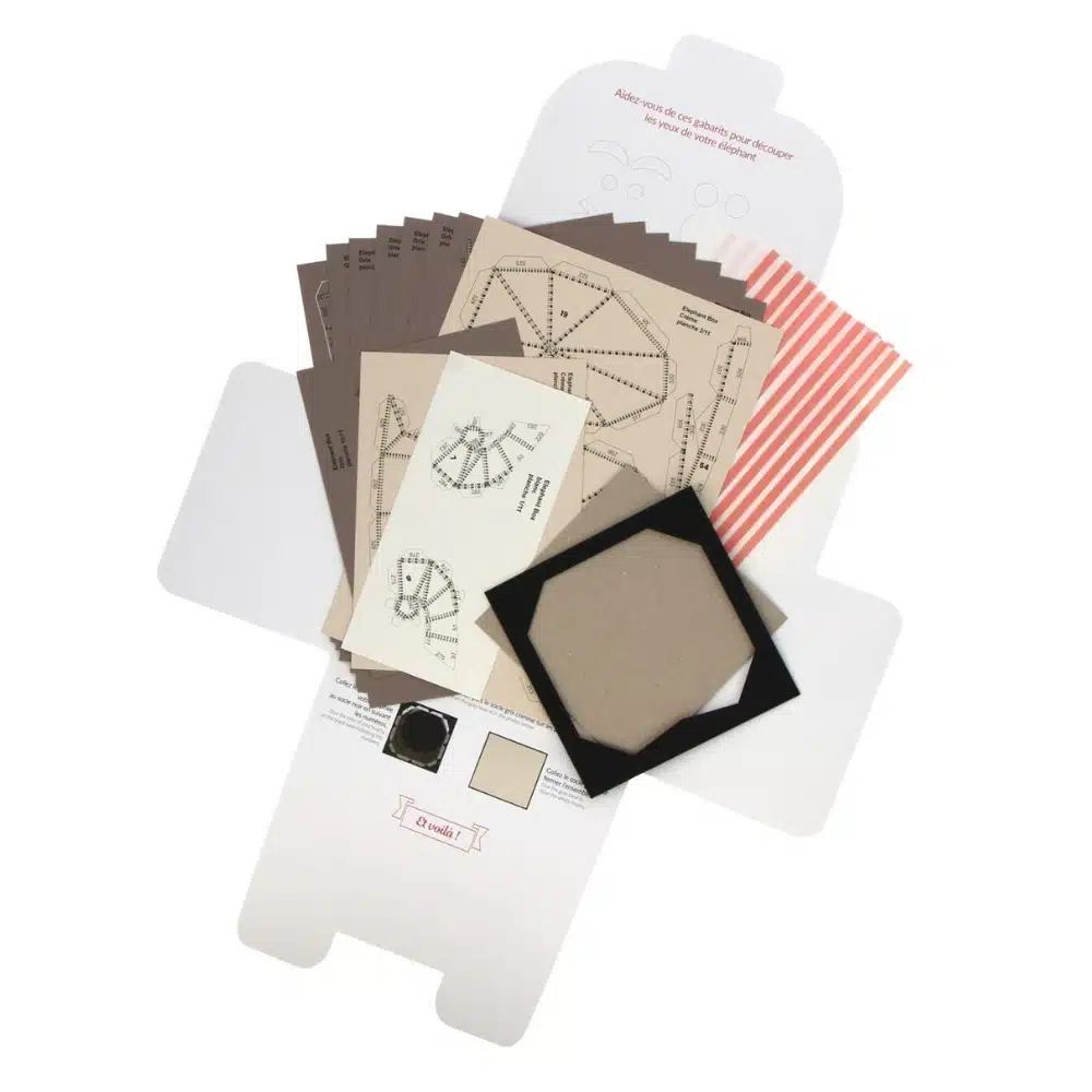 Trophée en papier 3D Animaux surprise Petit éléphant – Agent Paper – Image 6