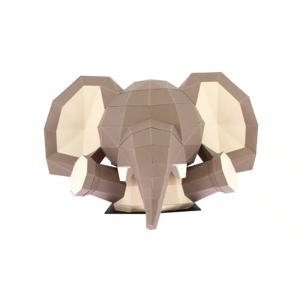 Trophée en papier 3D Animaux surprise Petit éléphant – Agent Paper