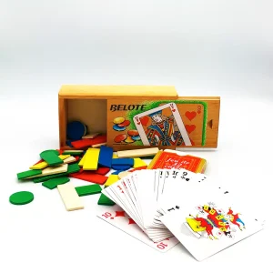 Belote avec jetons boîte en bois – Artisans du Jura