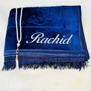 Coffret tapis de prière épais et tasbih