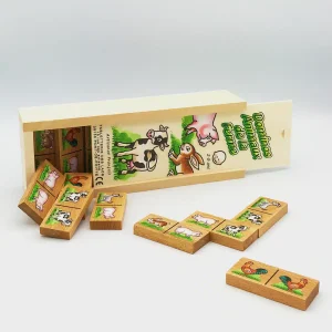 Dominos en bois : Animaux de la ferme – Artisans du Jura