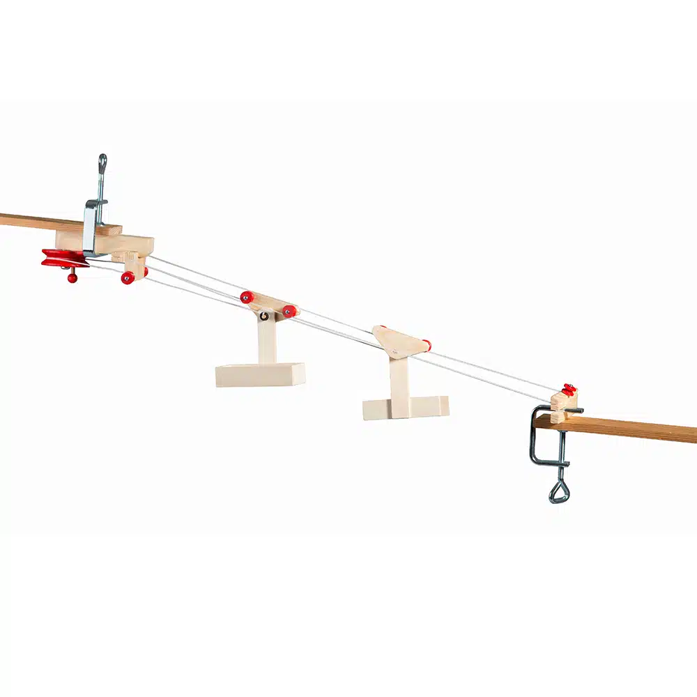 Mini-téléphérique en bois à 2 cabines et station – Kraul