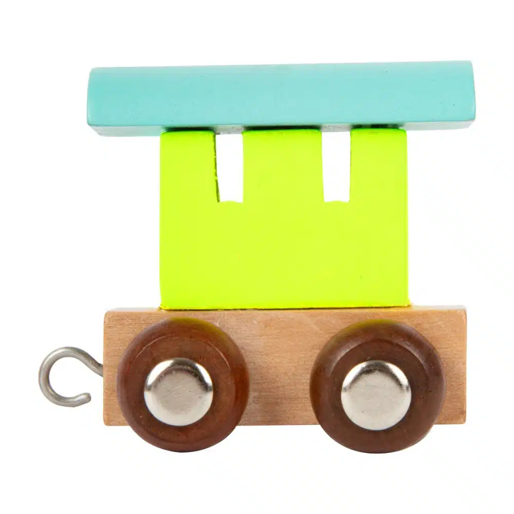 Lettres train colorées en bois – Image 9