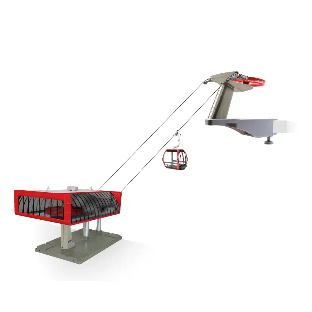 Téléphérique électrique miniature 1:32 kit 1 cabine rouge – Jägerndorfer