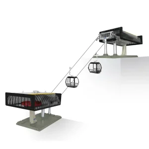 Téléphérique électrique miniature 1:32 kit 2 cabines noir – Jägerndorfer