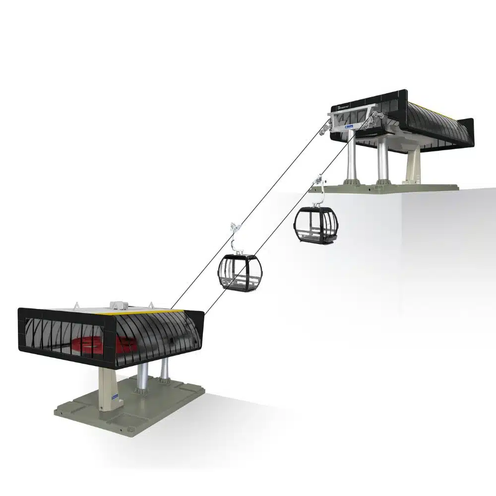 Téléphérique électrique miniature 1:32 kit 2 cabines noir – Jägerndorfer