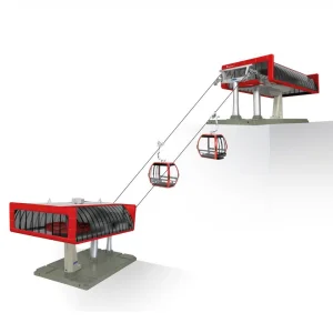 Téléphérique électrique miniature 1:32 kit 2 cabines rouge – Jägerndorfer
